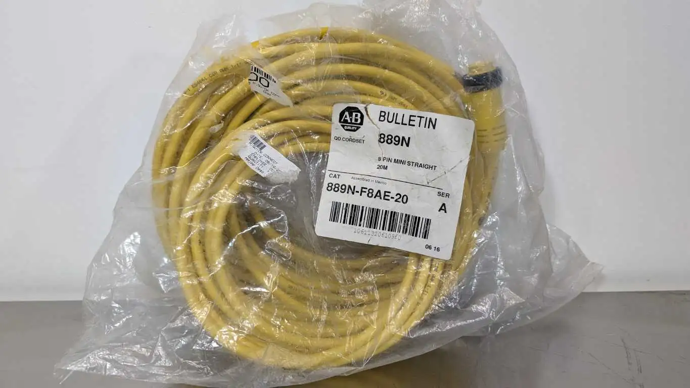 Allen-Bradley 889N-F8AE-20 QD Cordset Ser A 20m 8 Pin Mini Straight