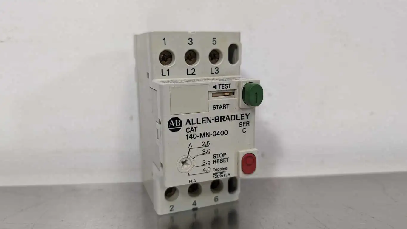 Allen-Bradley 140-MN-0400 Manual Motor Starter Circuit Breaker Ser C 2.5-4.0A 3 Pole