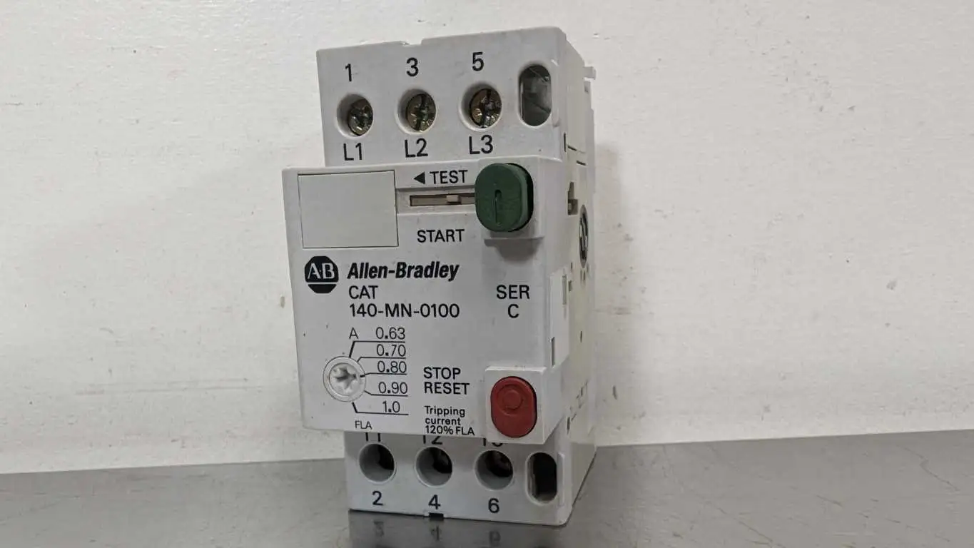 Allen-Bradley 140-MN-0100 Manual Motor Starter Circuit Breaker Ser C 0.63-1.0A 3 Pole