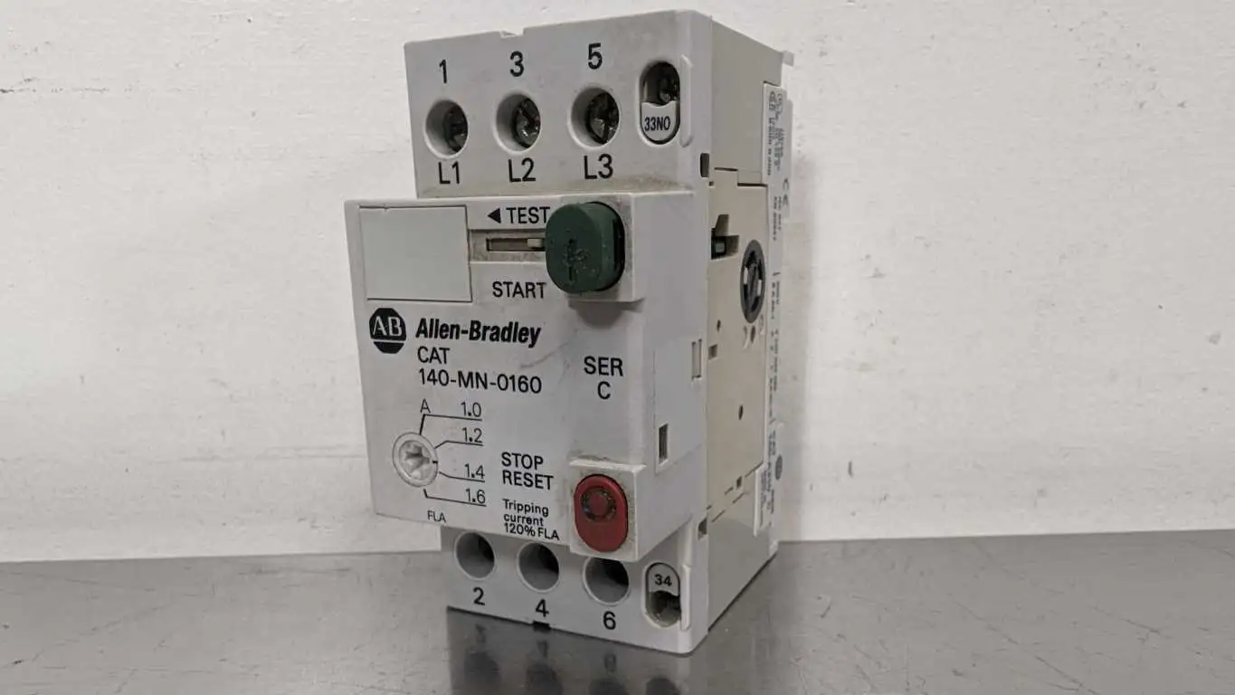 Allen-Bradley 140-MN-0160 140-A210 Manual Motor Starter Circuit Breaker Ser C 1.0-1.6A 3 Pole