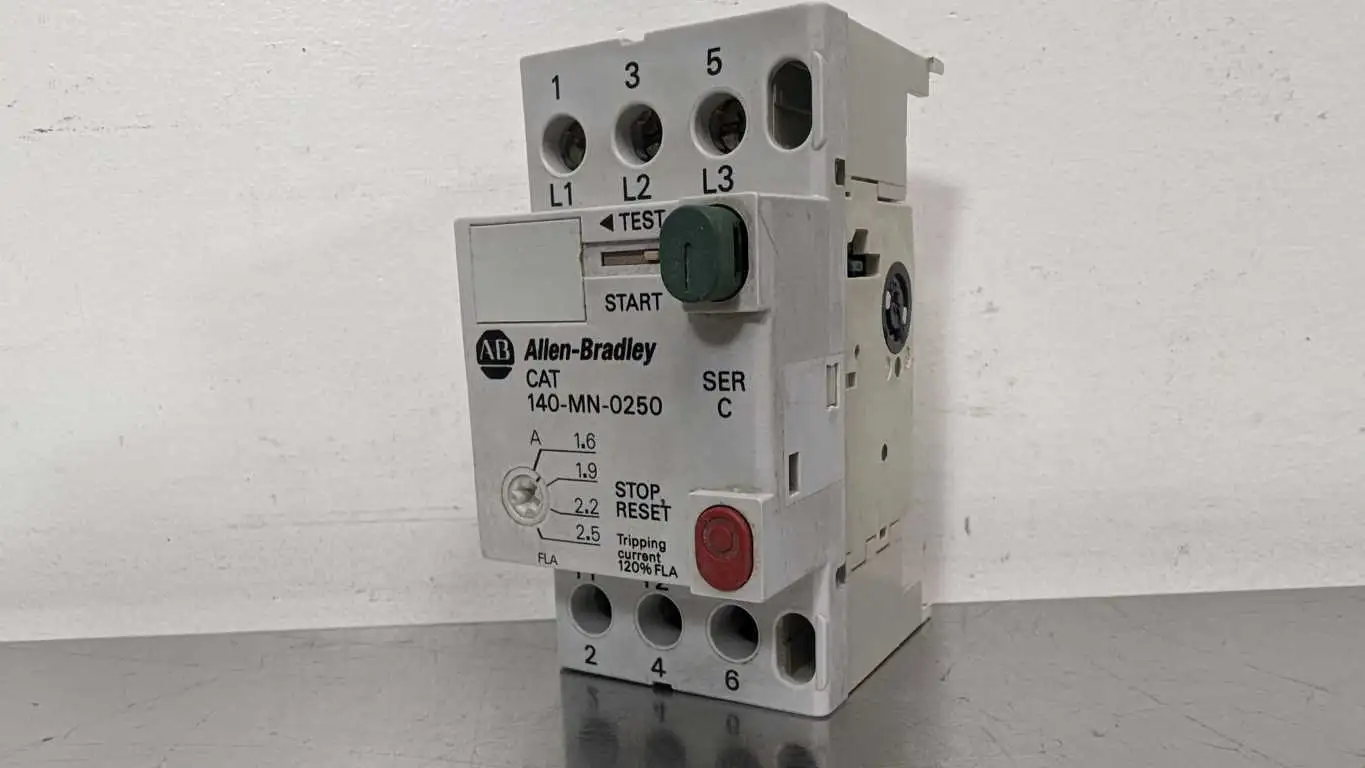 Allen-Bradley 140-MN-0250 Manual Motor Starter Circuit Breaker Ser C 1.6-2.5A 3 Pole