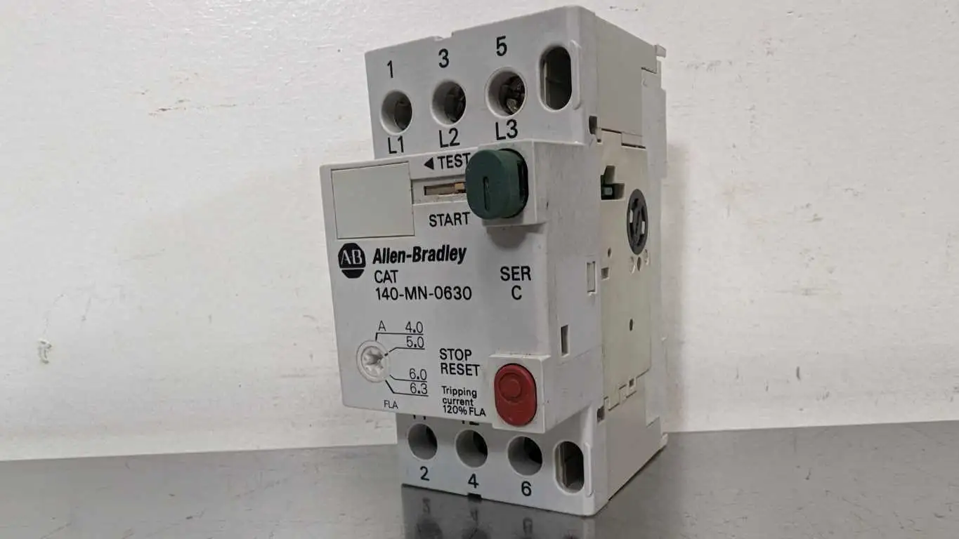 Allen-Bradley 140-MN-0630 Manual Motor Starter Circuit Breaker Ser C 4.0-6.3A 3 Pole