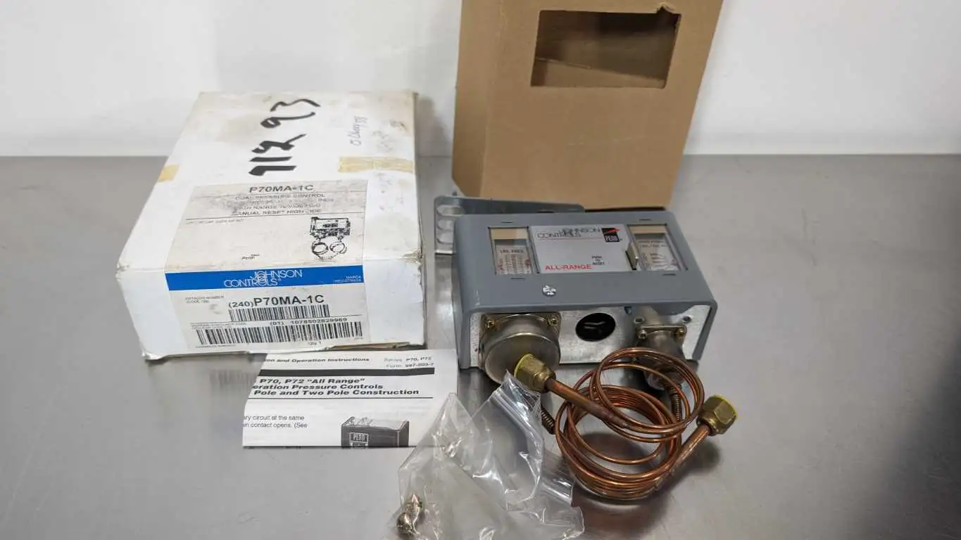 Johnson Controls (240)P70MA-1C Dual Pressure Control Range 100/500 PSIG Penn