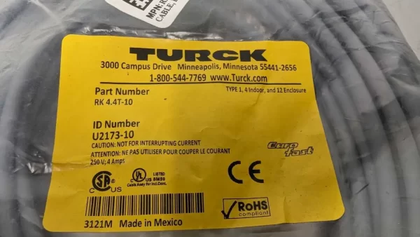 RK 4.4T-10, Turck, Double Ended Cordset, U2173-10