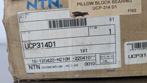 UCP314D1, NTN, Pillow Block Bearing