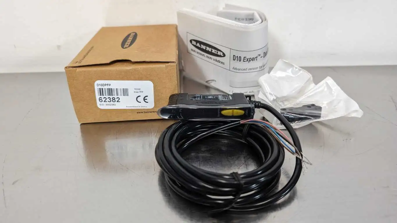 Banner D10DPFP High Performance Fiber Optic Sensor 62382 12-24VDC 12-24VDC