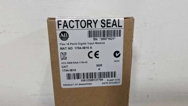 1794-IB16, Allen-Bradley, Digital Input Module, KCC-REM-RAA-1794-DI