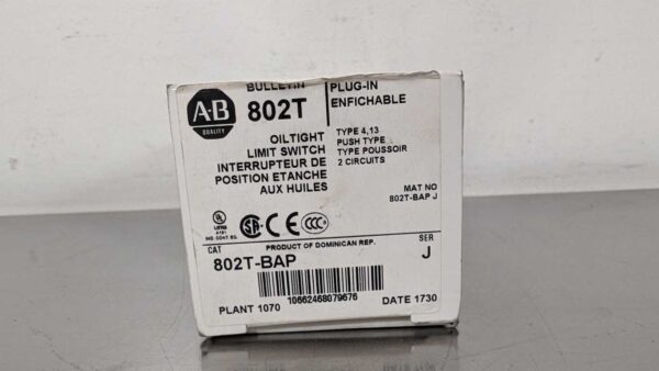 802T-BAP, Allen-Bradley, Oiltight Limit Switch