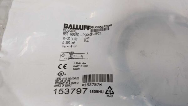 BES000E, Balluff, Inductive Standard Sensor, BES G06ED-PSC40F-BP02 5302 4 Balluff BES000E 1