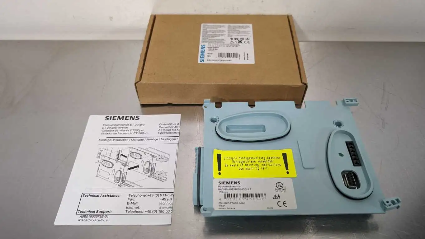 Siemens 6SL3260-2TA00-0AA0 Backplane Bus Module