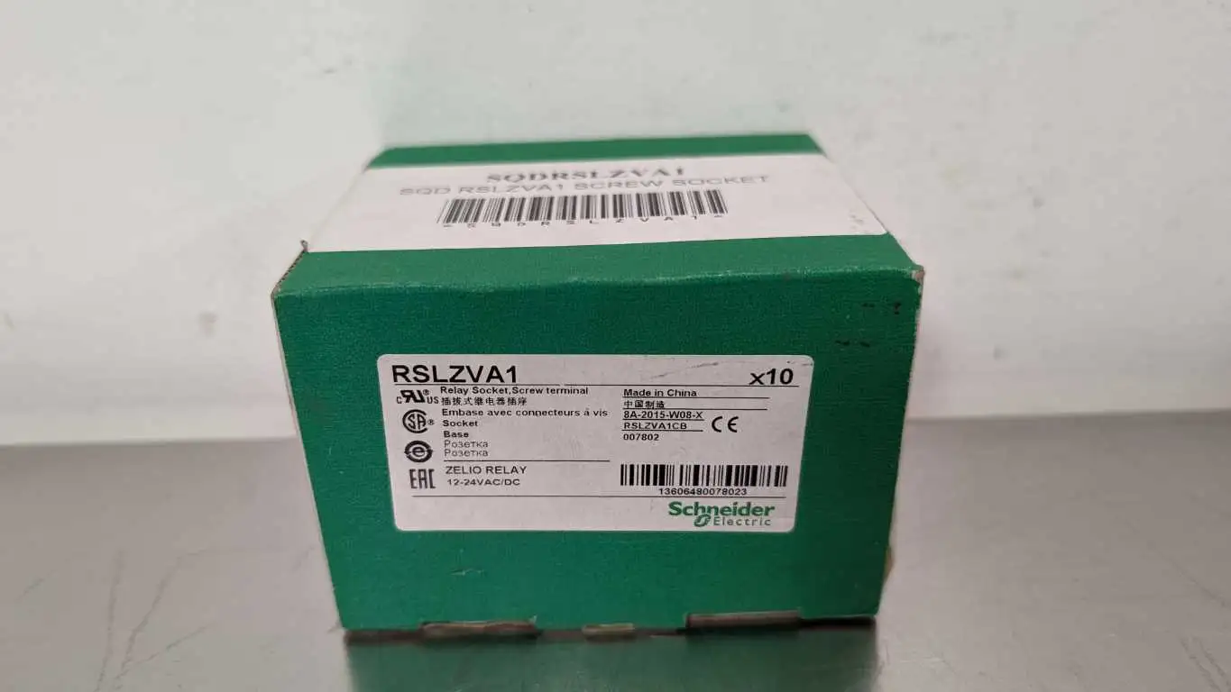 10 Pack Schneider Electric RSLZVA1 Relay Socket Base 12-24VAC/DC