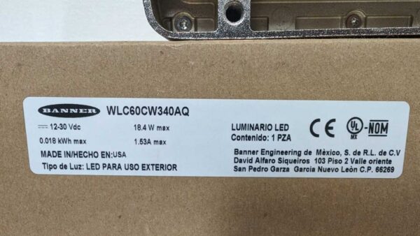 WLC60CW340AQ, Banner, Heavy Duty LED Strip Light, 86865 5329 4 Banner WLC60CW340AQ 1