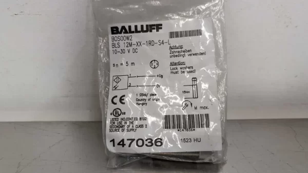 BLS 12M-XX-1RD-S4-L, Balluff, Through-beam Sensor, BOS00W2