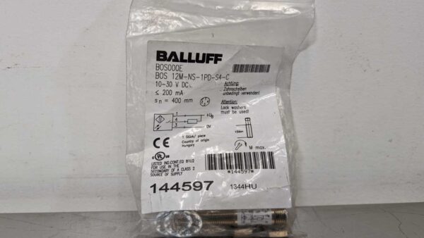 BOS 12M-NS-1PD-S4-C, Balluff, Diffuse Sensor, BOS000E 5333 1 Balluff BOS 12M NS 1PD S4 C 1