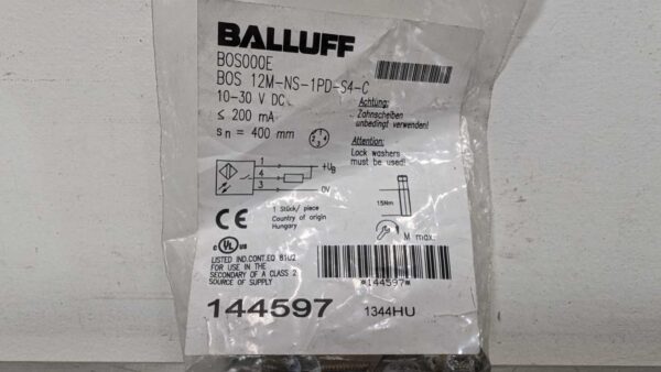 BOS 12M-NS-1PD-S4-C, Balluff, Diffuse Sensor, BOS000E 5333 4 Balluff BOS 12M NS 1PD S4 C 1