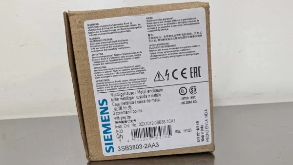 3SB3803-2AA3, Siemens, Metal Enclosure