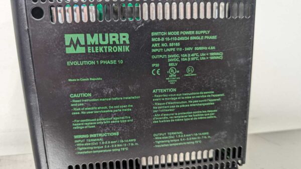 MCS-B 10-110-240/24, Murr Elektronik, Power Supply, 85165 5365 7 Murr Elektronik MCS B 10 110 240 24 1