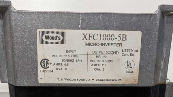 XFC1000-5B, TB Woods, Micro-Inverter