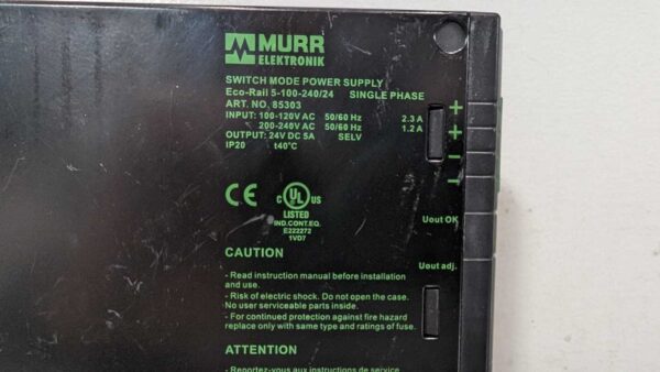 85303, Murr Elektronik, Power Supply, Eco-Rail 5-100-240/24