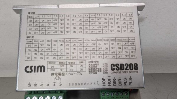 CSD208, CSIM, 2 Phase Step Driver 5394 4 CSIM CSD208 1