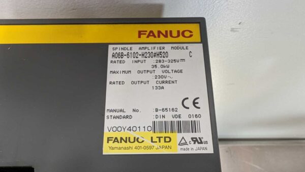 A06B-6102-H230#H520, Fanuc, Spindle Amplifier Module 5397 6 Fanuc A06B 6102 H230 H520 1
