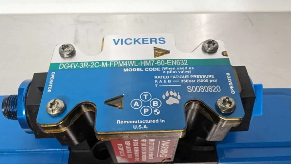 DG4V-3R-2C-M-FPM4WL-HM7-60-EN632, Vickers, Hydraulic Pilot Valve