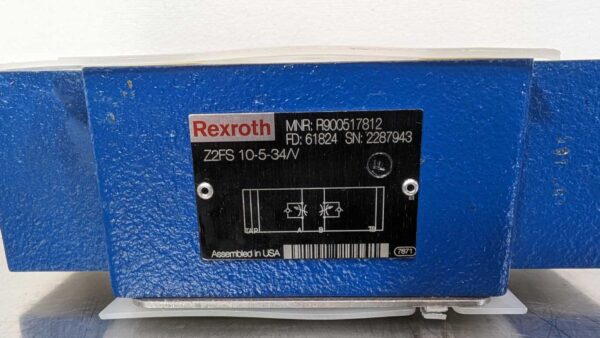 R900517812, Rexroth, Throttle Check Valve, Z2FS 10-5-34/V 5406 4 Rexroth R900517812 1