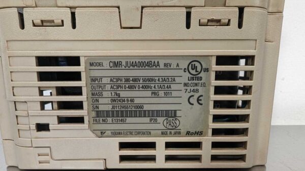 CIMR-JU4A0004BAA, Yaskawa, Variable Frequency Drive