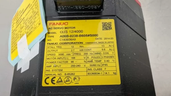 A06B-0238-B605#S000, Fanuc, AC Servo Motor