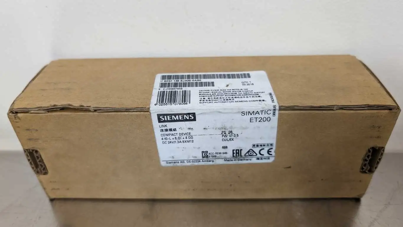 Siemens 6ES7 148-6JA00-0AB0 Link 24VDC Compact Device 4 IO-L + 8 DI + 4 DO 8xM12