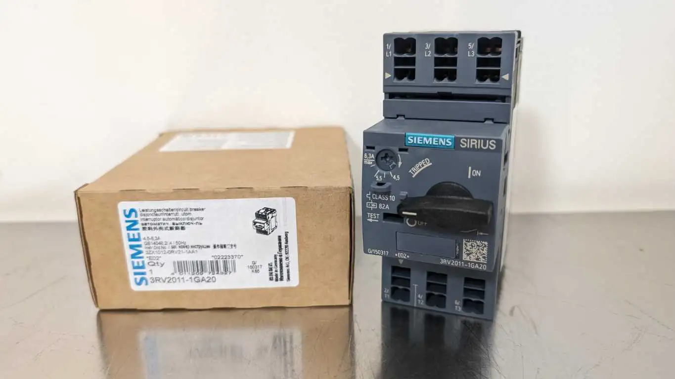 Siemens 3RV2011-1GA20 Circuit Breaker 4.5-6.3A