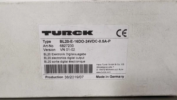 BL20-E-16DO-24VDC-0.5A-P, Turck, Economy Module, 6827230