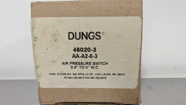 AA-A2-6-3, Dungs, Air Pressure Switch, 46020-3 5447 6 Dungs AA A2 6 3 1
