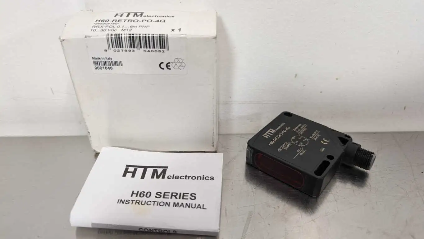 HTM Electronics H60-RETRO-PO-4Q Photoelectric Sensor 0.1-8m 10-30VDC M12