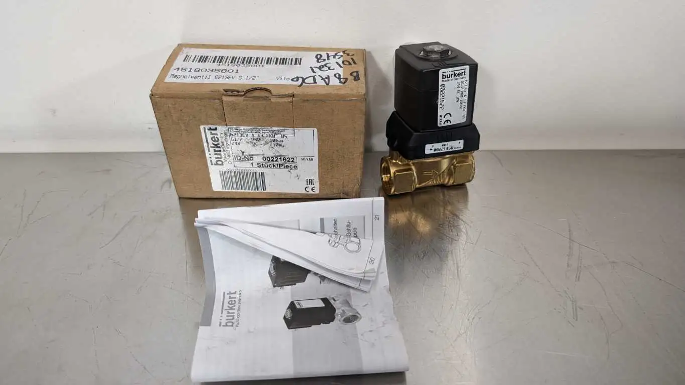 Burkert 6213EV G 1/2″ Solenoid Valve 00221622 6213EV A 13 FKM MS