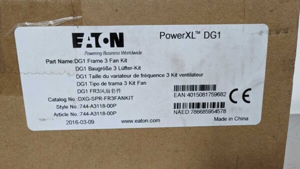 DXG-SPR-FR3FANKIT, Eaton, DG1 Frame 3 Fan Kit