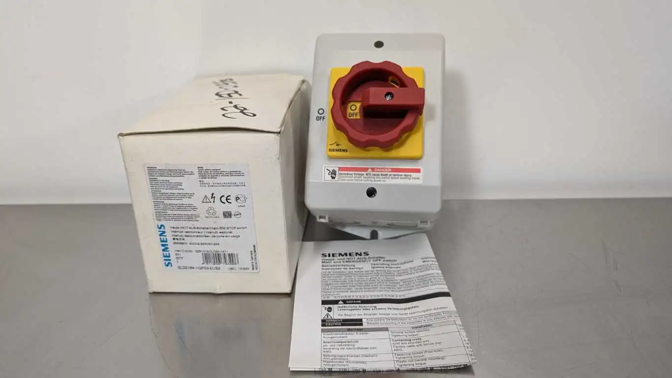 Siemens 3LD2164-1GP53-0US2 Emergency Stop Switch 25A