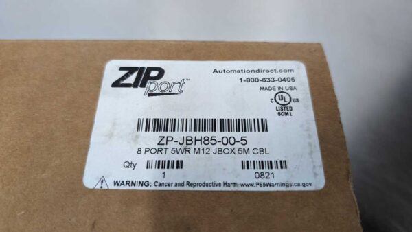 ZP-JBH85-00-5, Automation Direct, 8 Port 5WR M12 Jbox 5M Cable 5487 4 Automation Direct ZP JBH85 00 5 1