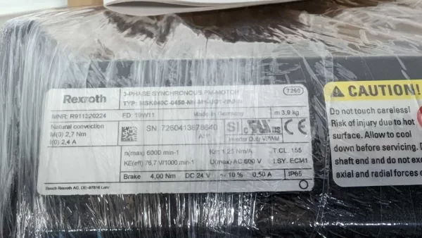 R911320224, Rexroth, Synchronous PM Motor, MSK040C-0450-NN-M1-UG1-NNNN