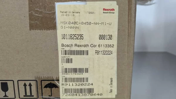 R911320224, Rexroth, Synchronous PM Motor, MSK040C-0450-NN-M1-UG1-NNNN