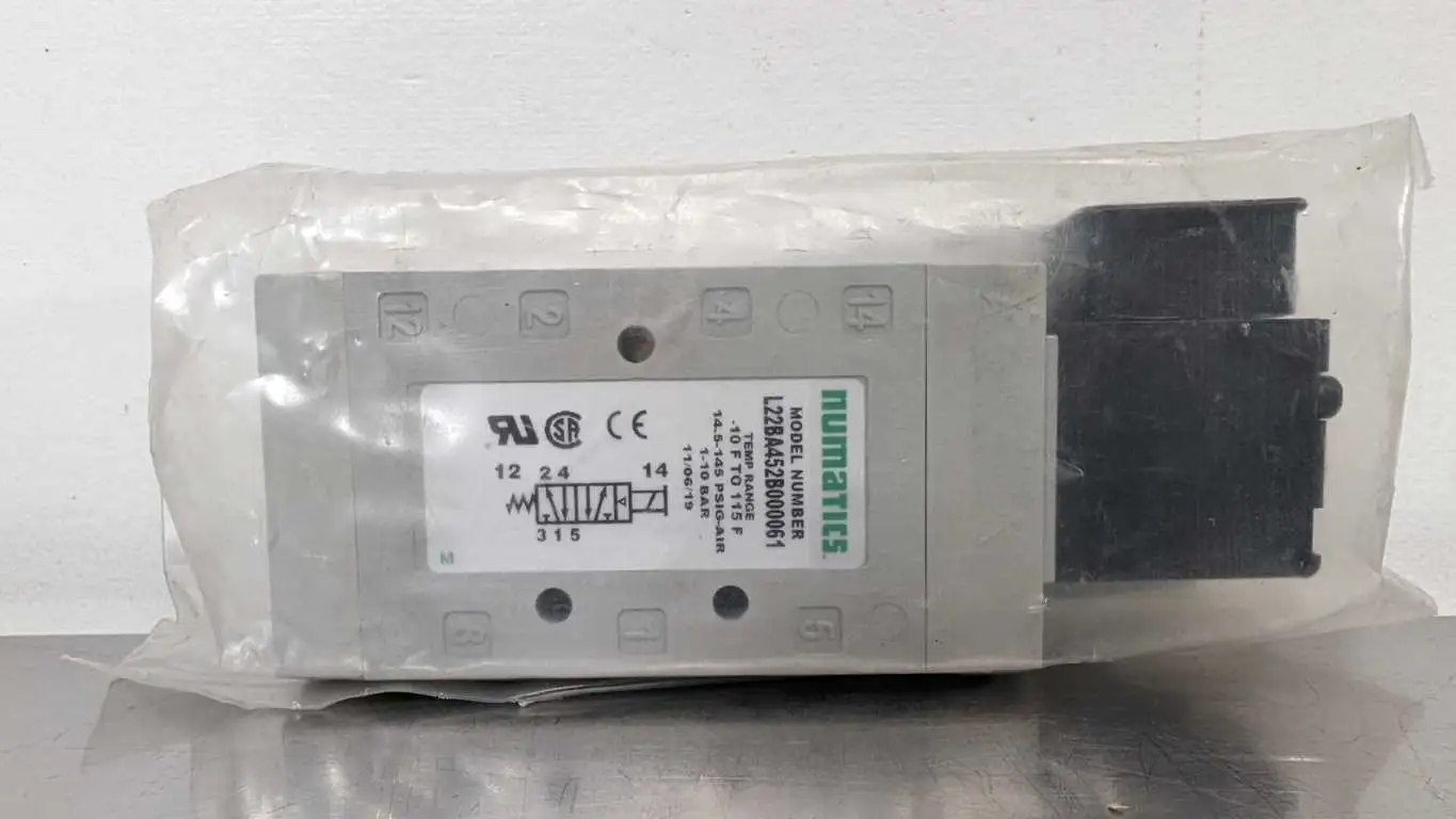 Numatics L22BA452B000061 Pneumatic Solenoid Valve 14.5-145 PSIG AIR