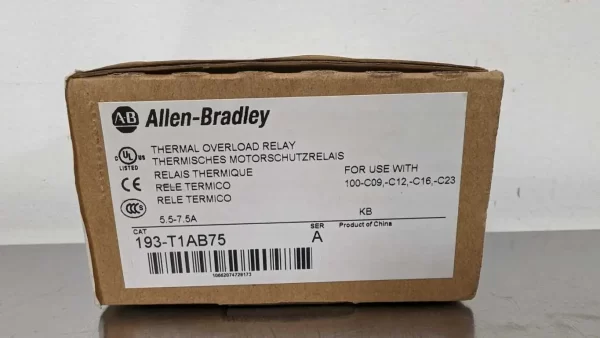 193-T1AB75, Allen-Bradley, Thermal Overload Relay, 193T1AB75