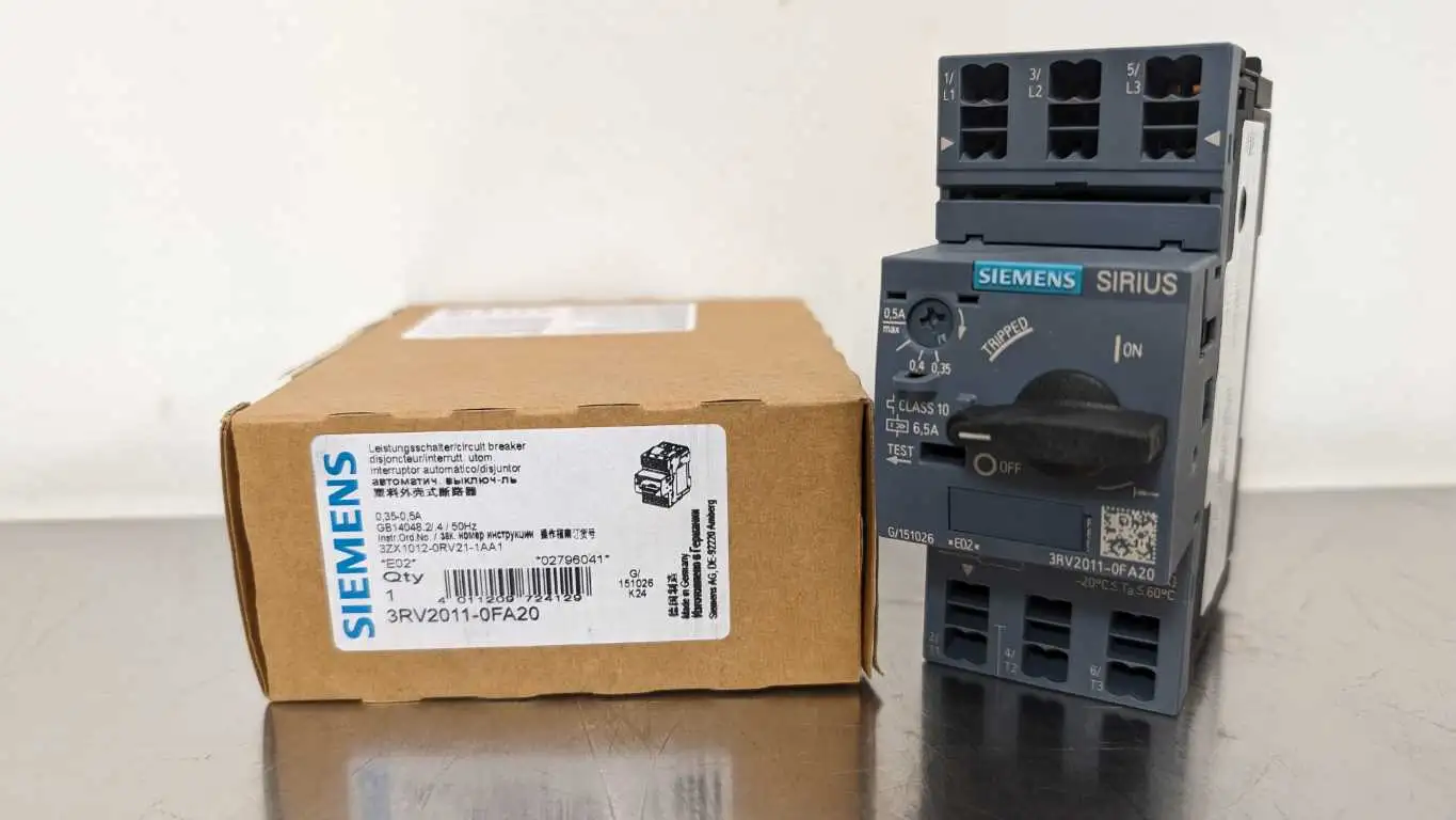 Siemens 3RV2011-0FA20 Circuit Breaker 0.35-0.5A