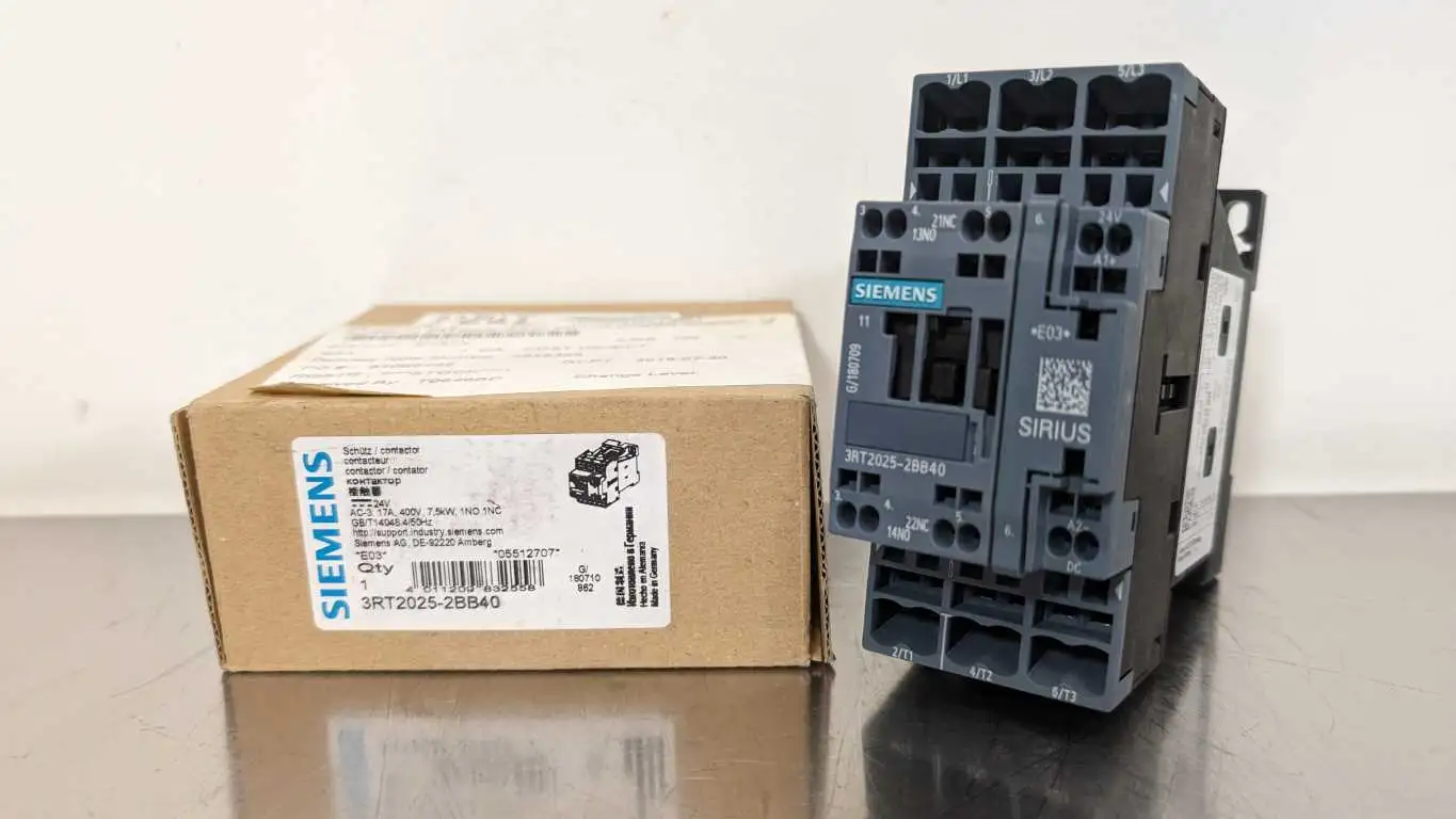 Siemens 3RT2025-2BB40 Contactor 1NO 1NC 17A