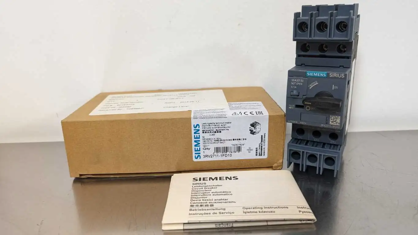 Siemens 3RV2711-1FD10 Circuit Breaker 5A