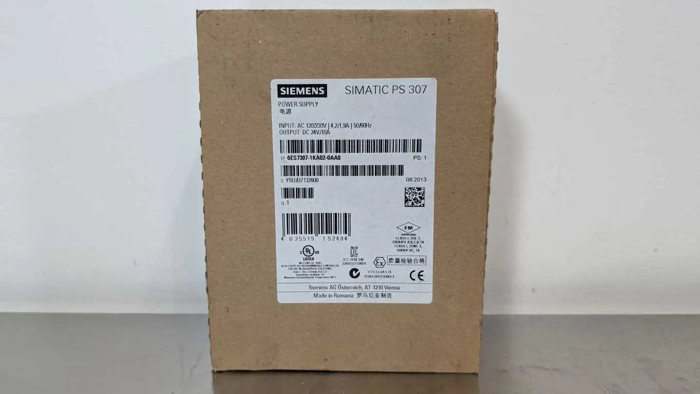 Siemens 6ES7307-1KA02-0AA0 Power Supply Factory Sealed