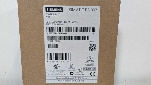 Siemens 6ES7307-1KA02-0AA0 5549 3 Siemens 6ES7307 1KA02 0AA0 1