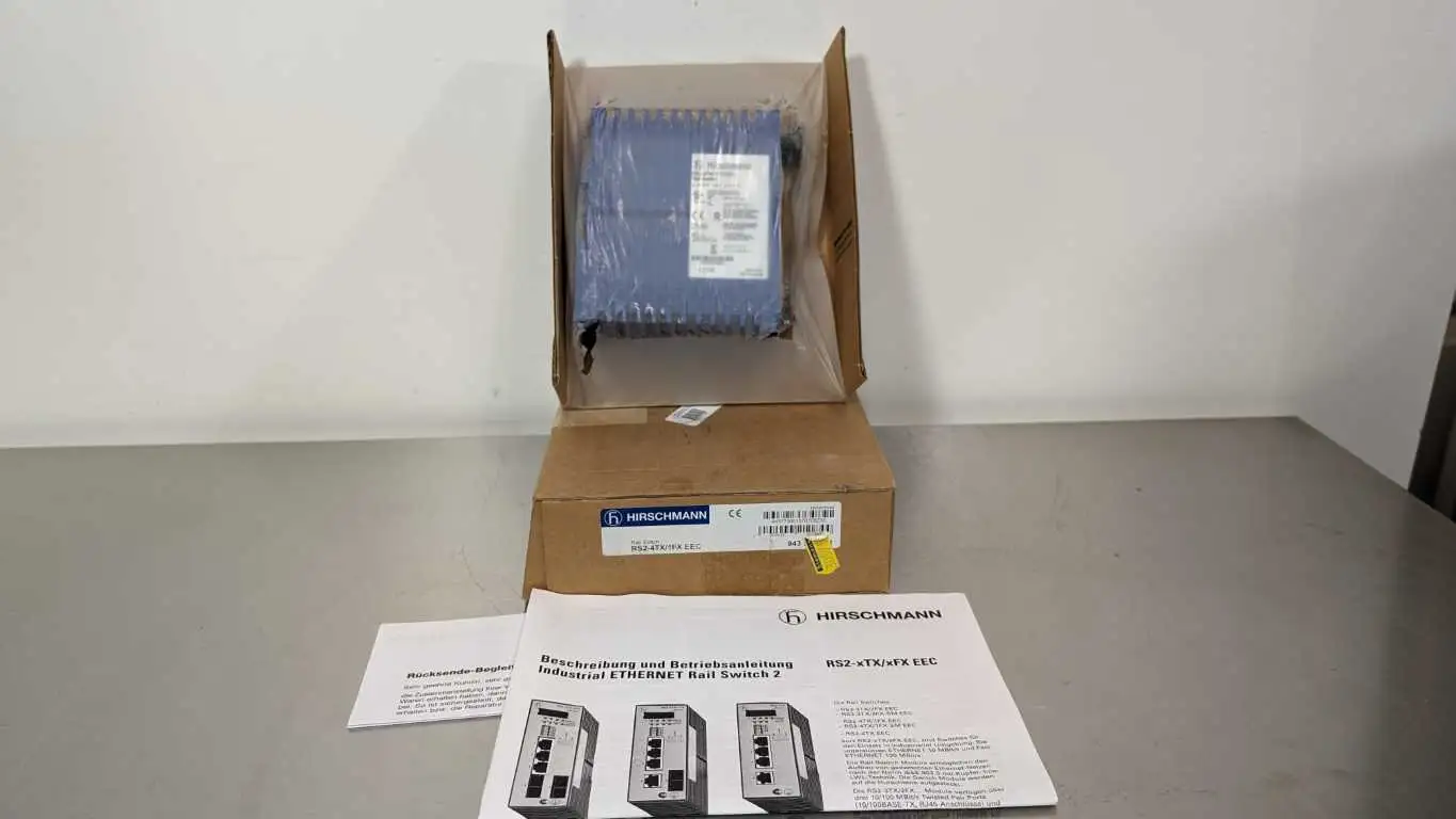 Hirschmann RS2-4TX/1FX EEC Unmanaged Industrial Rail Switch Belden