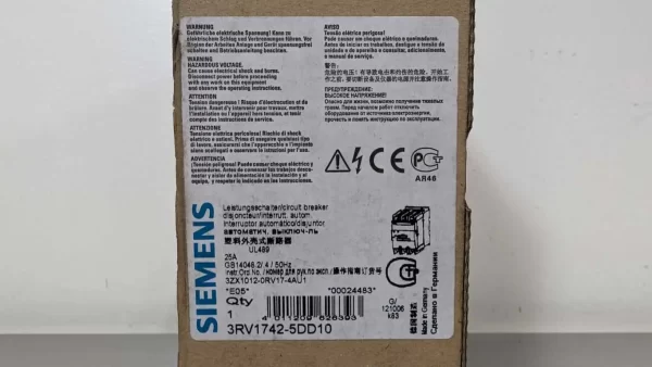 3RV1742-5DD10, Siemens, Circuit Breaker