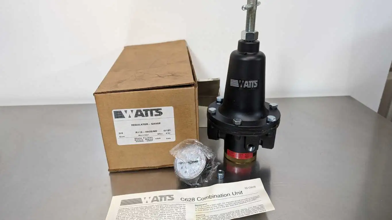 Watts R119-06CG/M2 Air Pressure Regulator Gauge 3/4″ 0-125PSI Parker